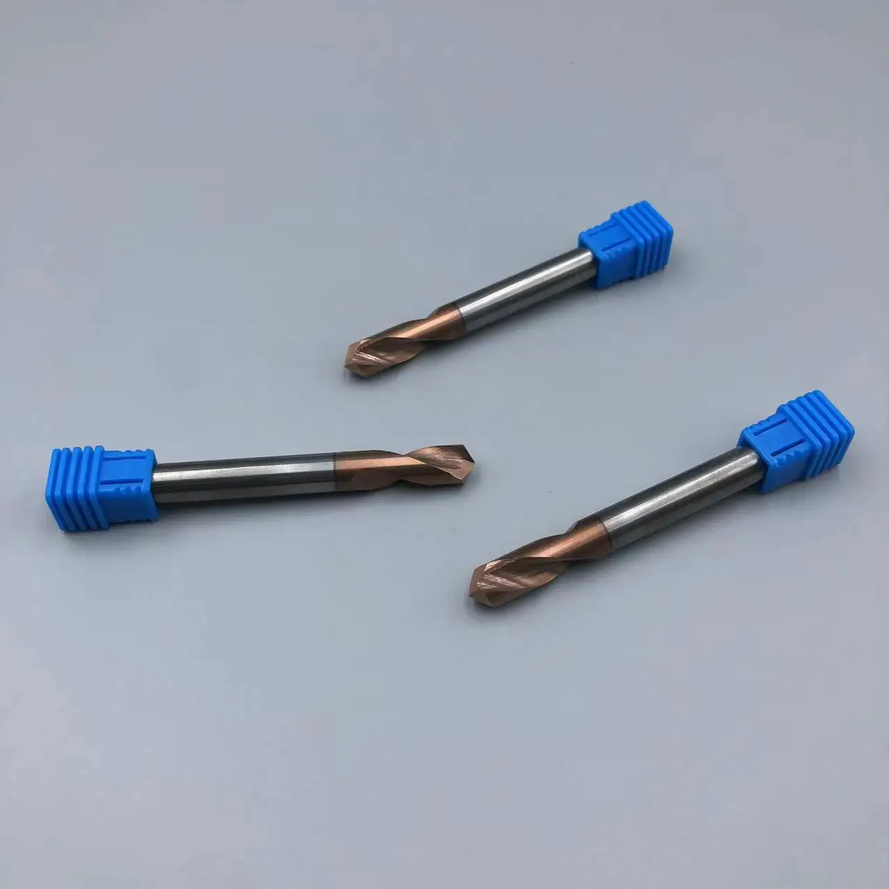 Carbide point drill bit with copper coated coated FOR STEEL CUT