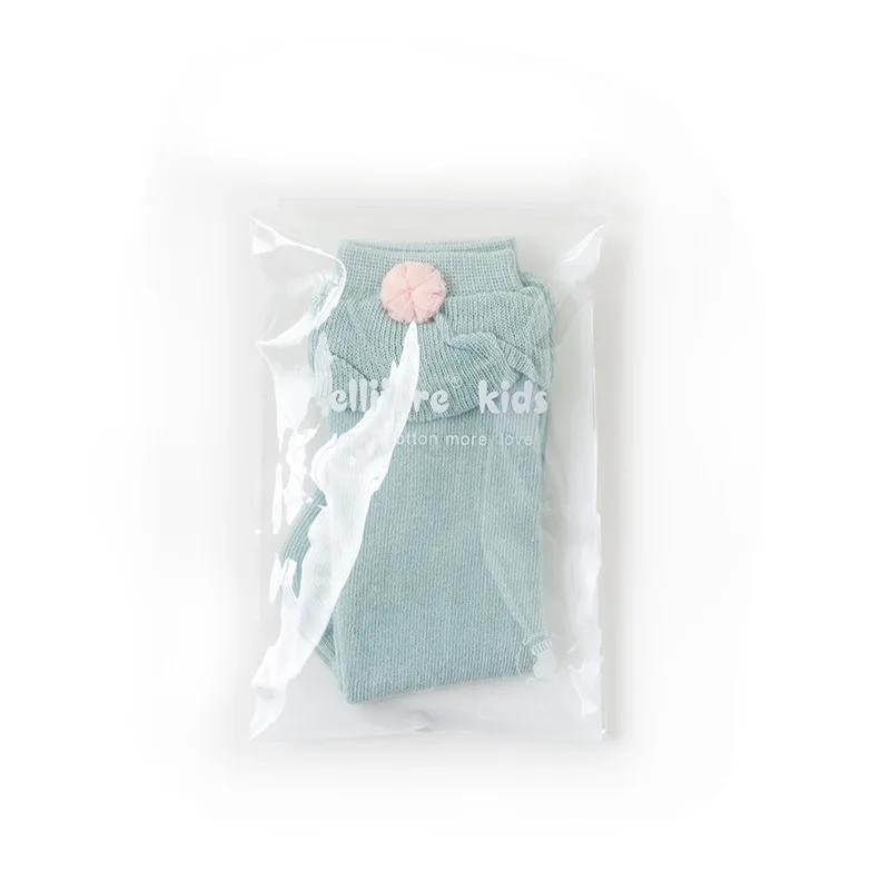 
Flower Pom Pom Lace Edge 0-3 Years Cotton Baby Knee High Socks Stockings 