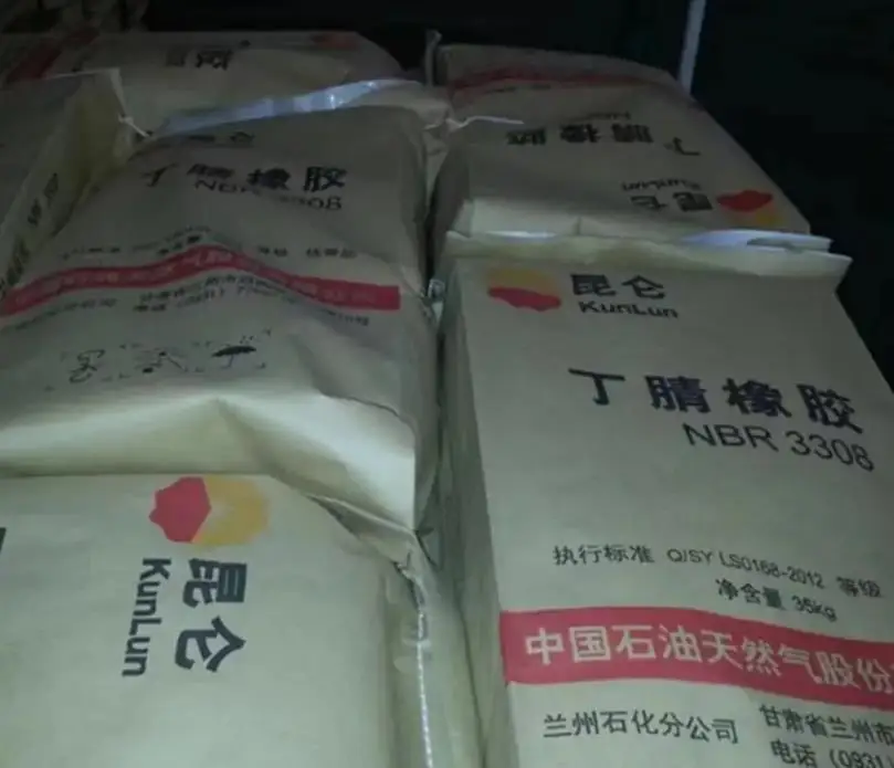 Nitrile Butadiene Rubber NBR 3305E NBR41E NBR3308E from Sinopec or Petrochem Kunlun brand or Sinopec brand original package