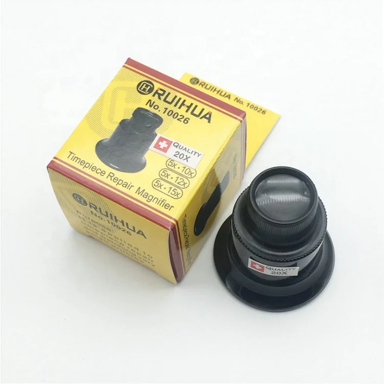 10X 15X 20X Portable Timepiece Repair Magnifier for Jewelry Lupa and watch repair