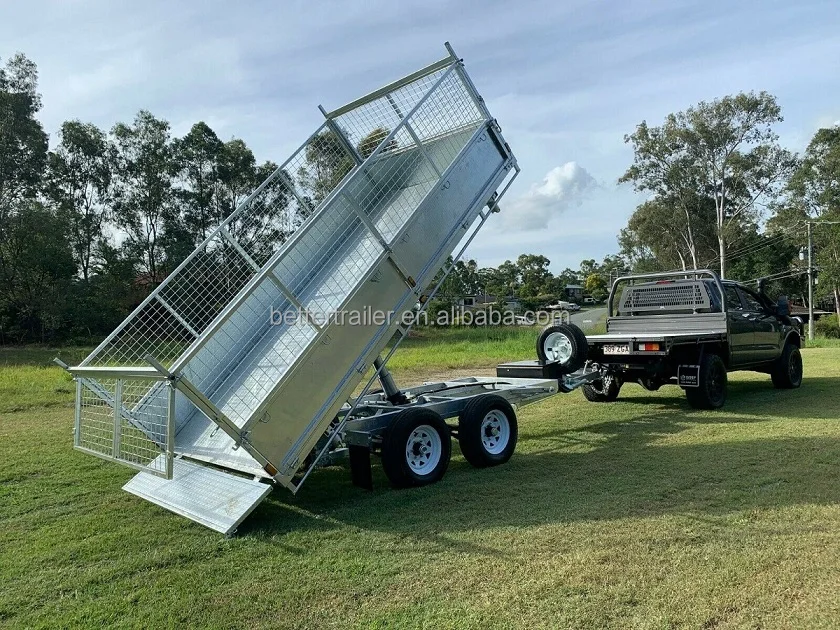 new design Q355 RHS material popular higher sides  tipper trailer,strong chassis box tipper trailer