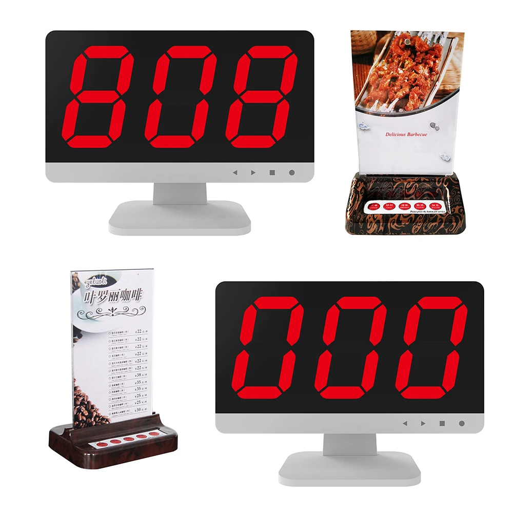 Labor Cost Saving Wireless Restaurant Customer Table Waiter Call System call number