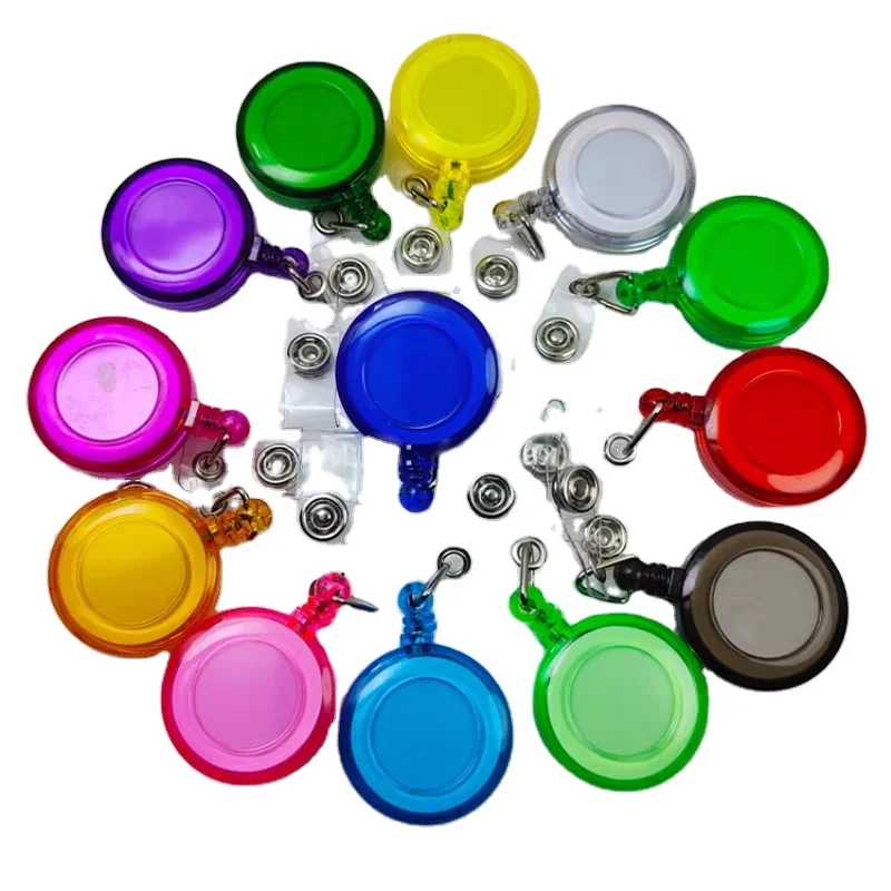 27 colors Retractable Badge Reel Badge Holder Reel Clip for ID Badge Holder