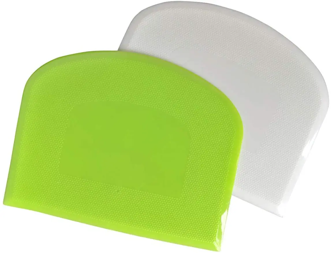 Wholesale Popular Custom logo plastic Soft Dough Cutter High Quality Baking Pastry Tool Cake Cream Scraper Plastic Dough Scraper