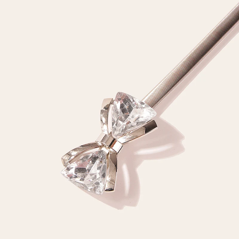 China manufacturer bow knot decor belt elegance 68cm metal bow knot waist belt for sale