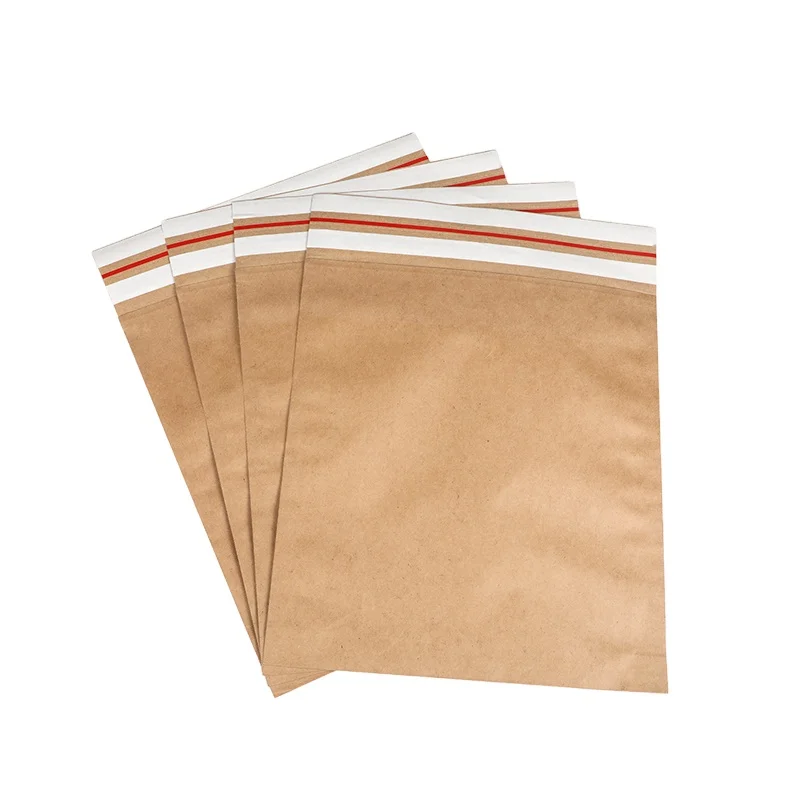Customized Kraft Paper Mailer Bag Kraft paper mailing cardboard adhesive bags side gusset