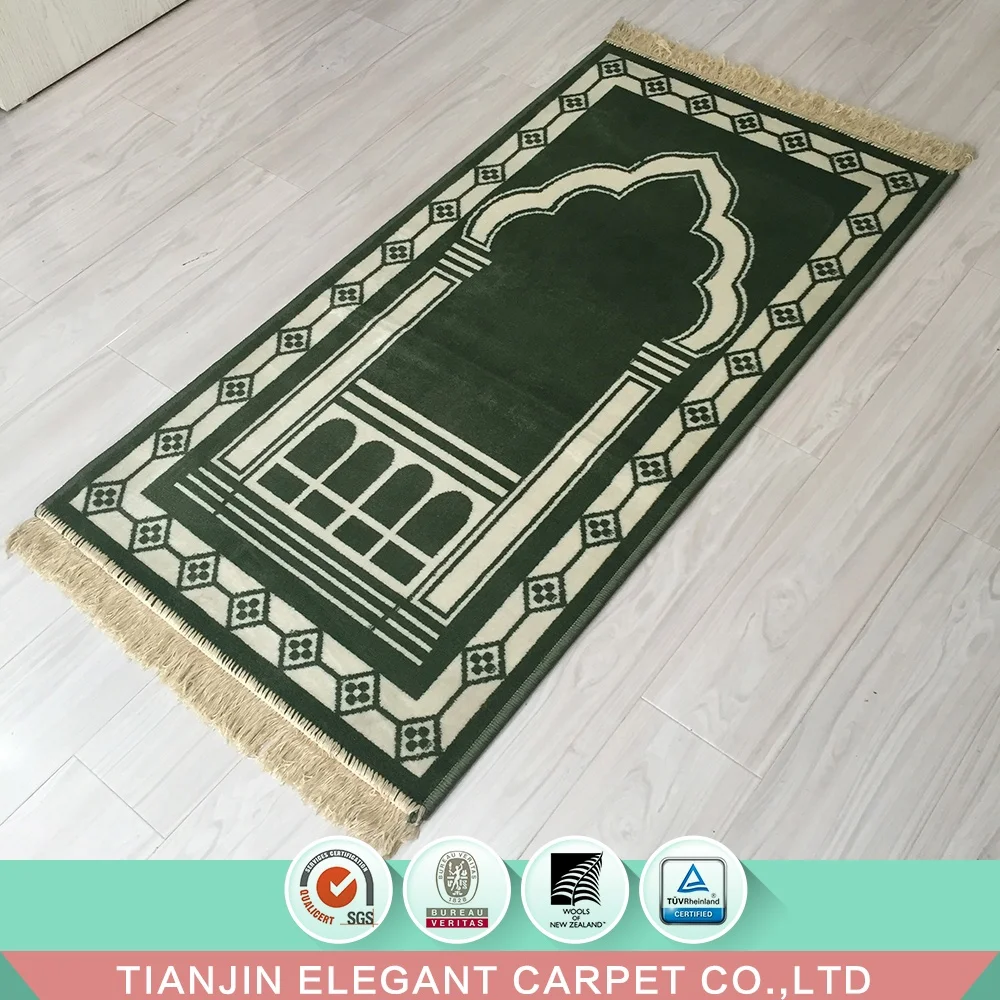100% viscose machine made Islamic carpet muslim janamaz prayer mat for kids
