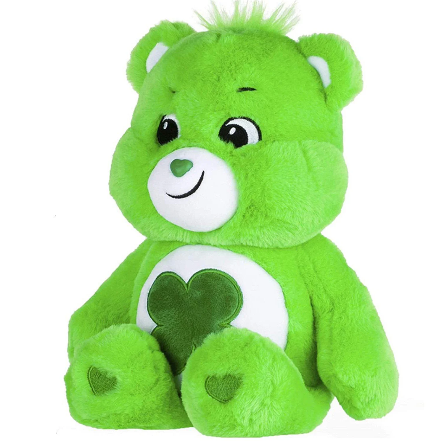 Custom Soft Fashion popular Lovely Plush Green Bear Soft Stuffed Baby Toy Bear with Embroidered Heart