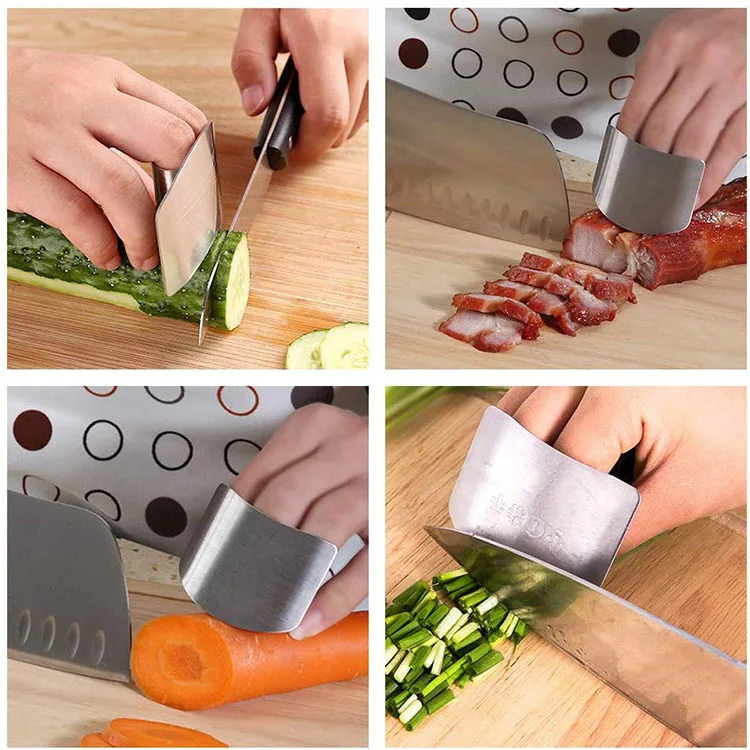 Stainless Steel Kitchen Cutting Chopping Finger Guard Protector Finger Guard for Slicing