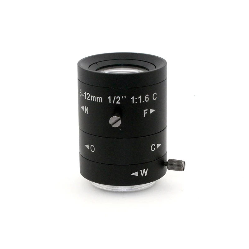 HD 5MP Zoom 6-12mm C-Mount Machine Vision Lens Without Distortion Professional Industrial Camera Lens