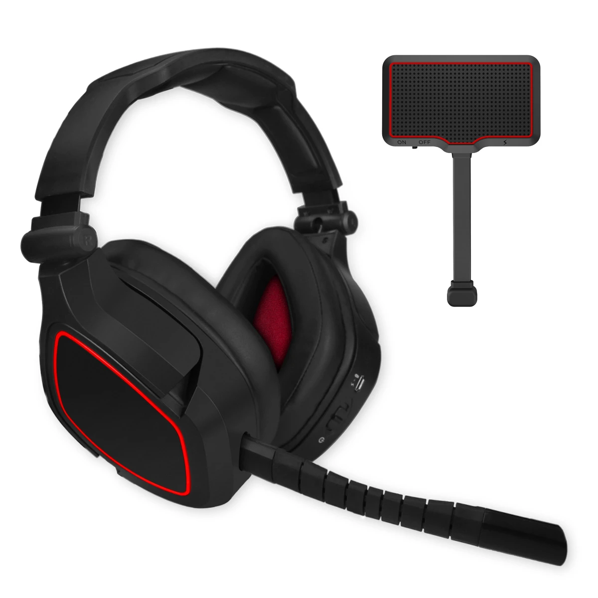 Игровая Беспроводная гарнитура 2,4G Type-C USB для телефона, переключателя, PS4, телевизора и ПК, глубокие басы и звук 7,1