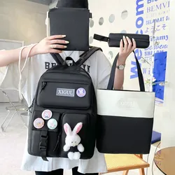 Wholesale Quality 4 in 1 Nylon Student Backpack School Bags for Teenagers