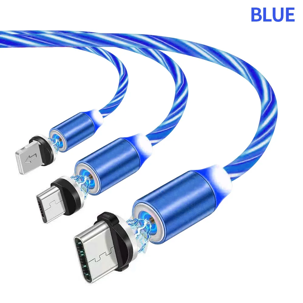 1 м 3 в Магнитный Usb 2A зарядный кабель для мобильного телефона