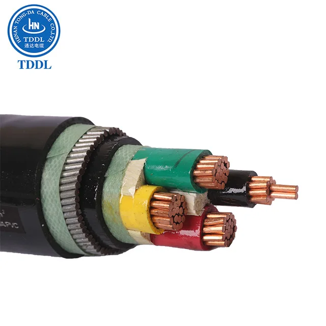 0 6/1kV 4 ядра медный провод с ПВХ изоляцией бронированный стальной лентой силового