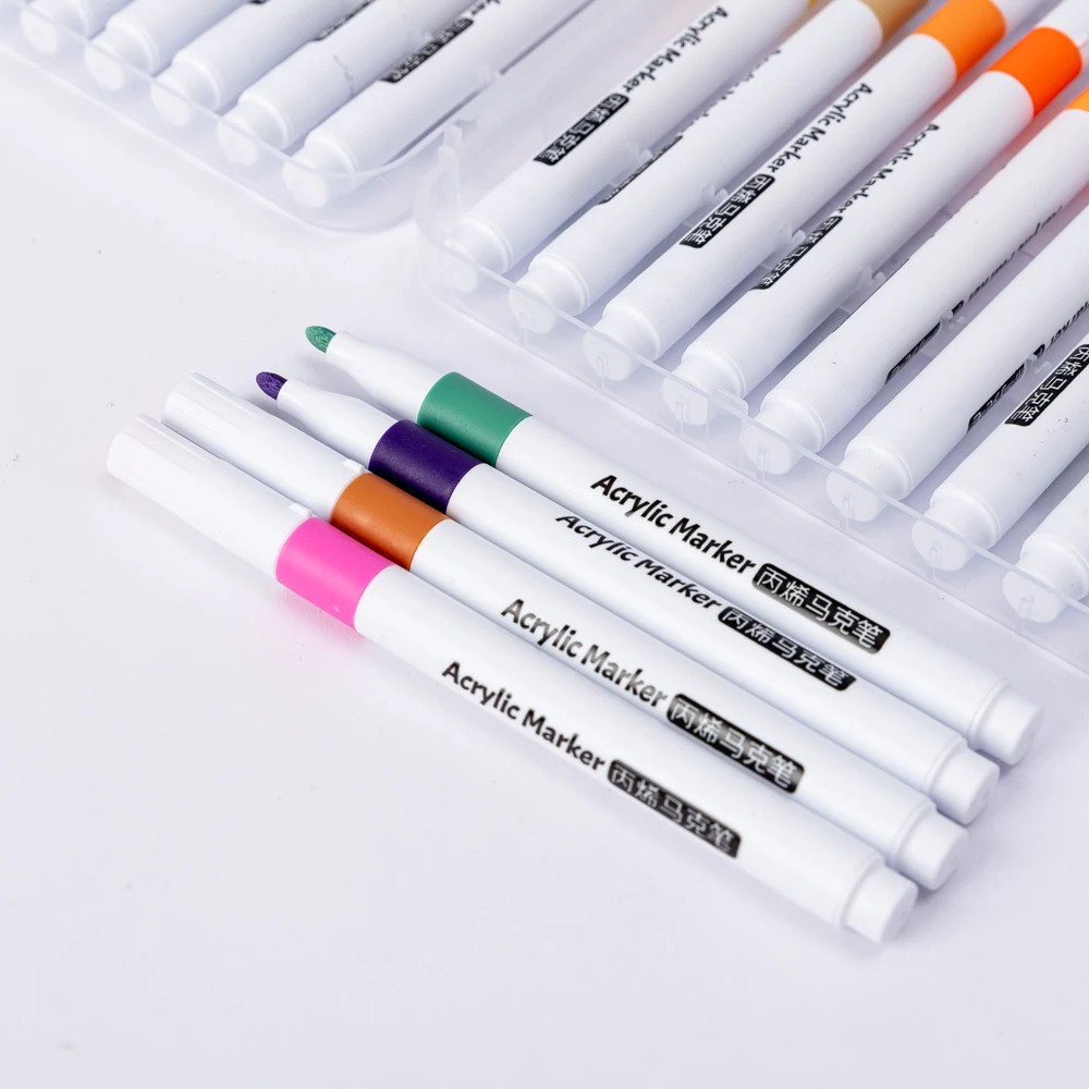 12 цветов акриловая маркерная ручка лидер продаж набор для рисования 12/24/36/48