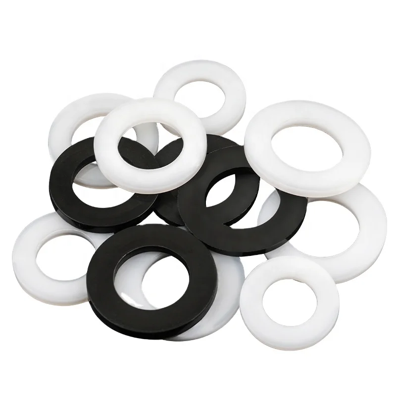 PA66 nylon washer din125 standard M10 white plastic washer black flat gasket nylon flat washer insulation spacers