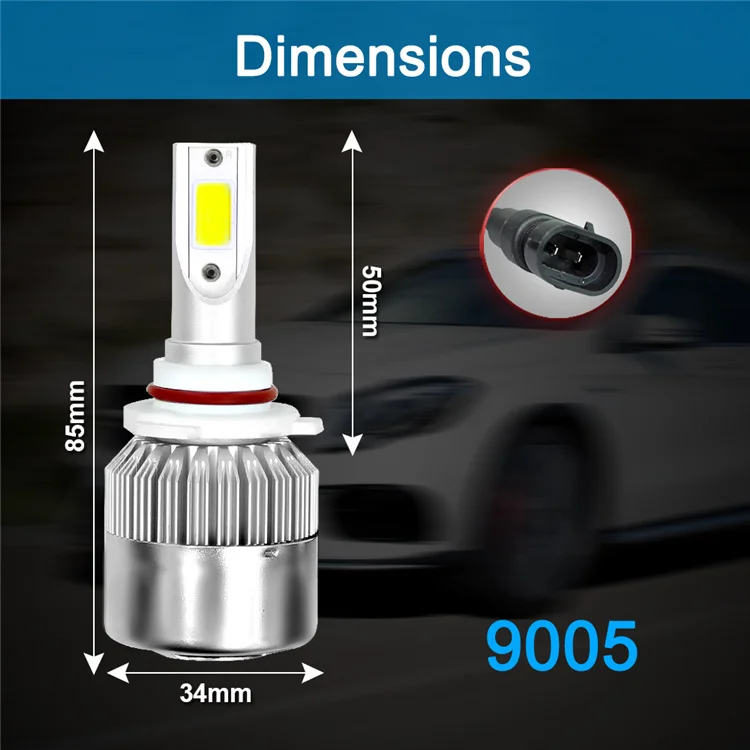  Ароуз C6 60 Вт 8000LM 6000 К Автомобильные фары 9005 HB3 для автомобильных