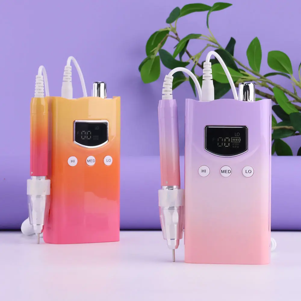 2024 New Brushless 35000rpm Cordless Portable Electric Nail Drill Machine e file Nail Polisher Nail Drill Manicure Pedicure Set