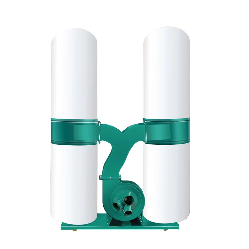 industrial baghouse cyclone dust collector single phase 220V 50hz 3KW double bag vacuum cleaner machine for wood