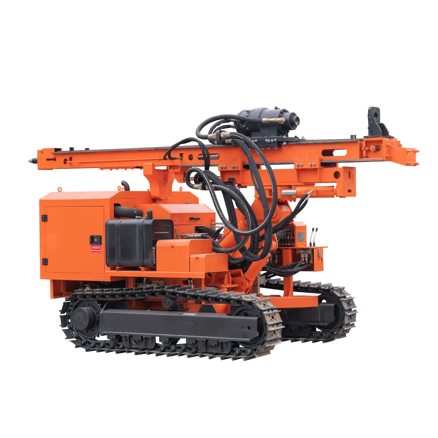solar ground screw post install drill rigs pile driver
