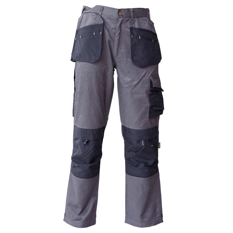 Multi-function Pocket Cargo Pants Men Cotton Work Pants Canvas Workwear for Outdoor