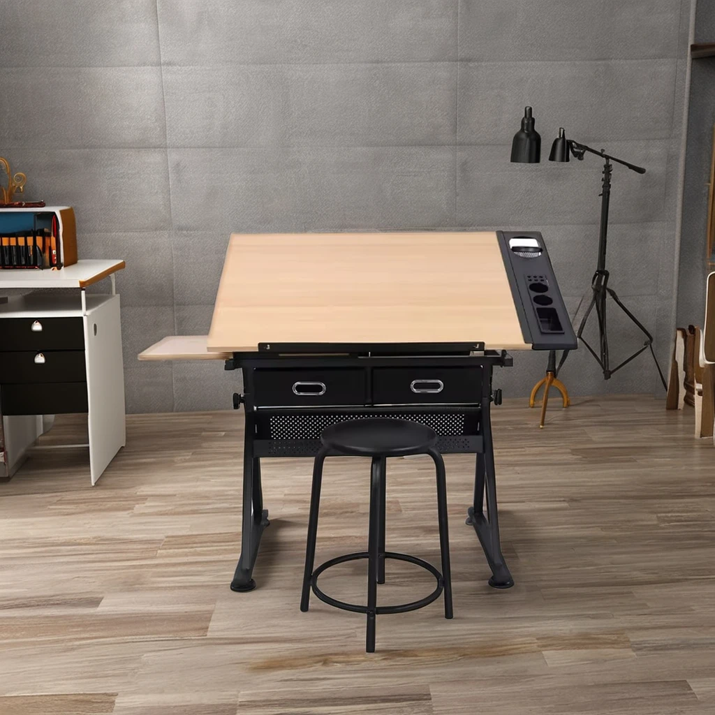 Tiltable Professional Glass Painting Table Architect Drawing Drafting Desk
