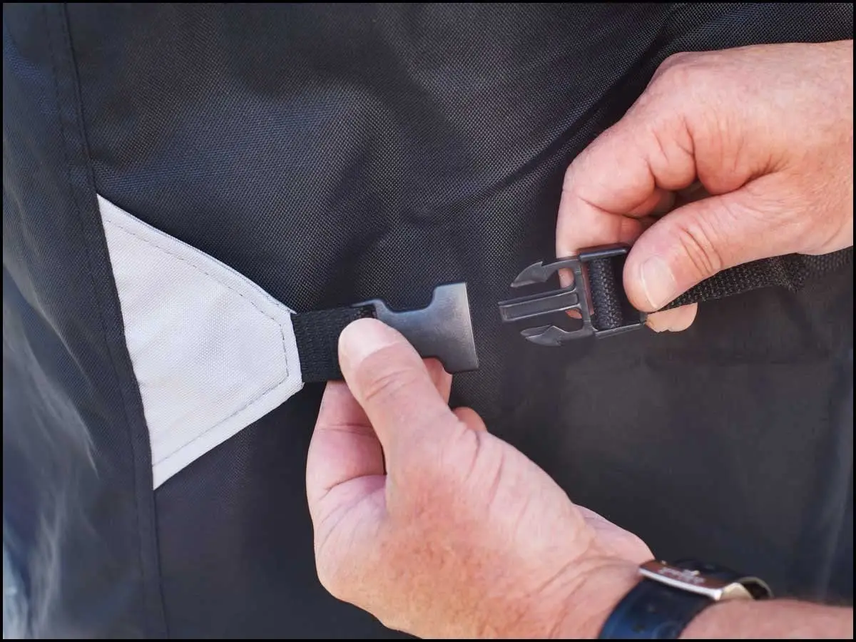 Heavy-duty waterproof forklift cover, anti-ultraviolet, easy to use zipper storage cover, customized