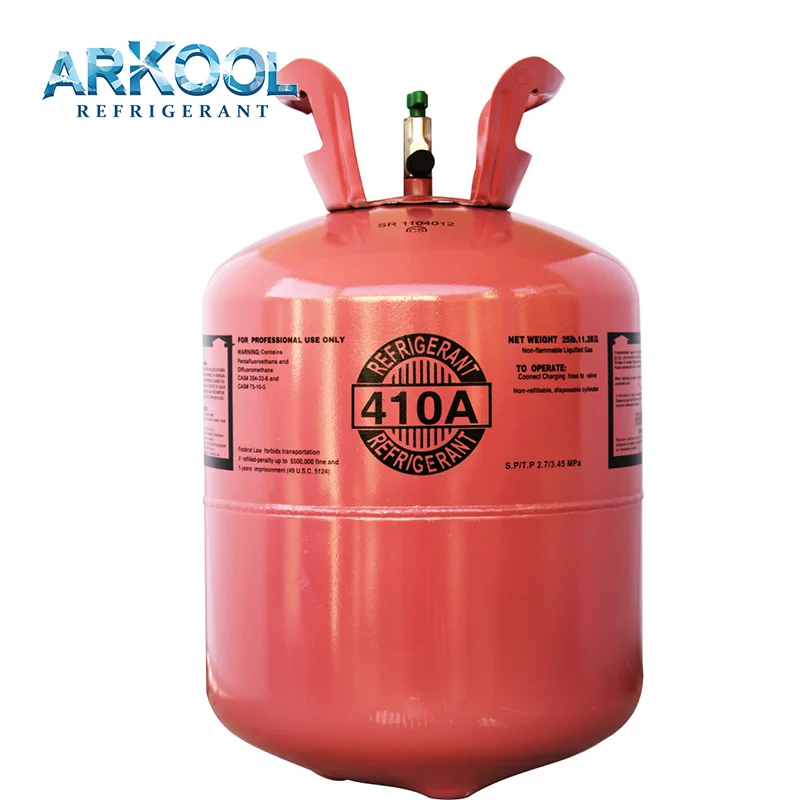 Refrigerant gas r134a,r410a in disposable cylinder