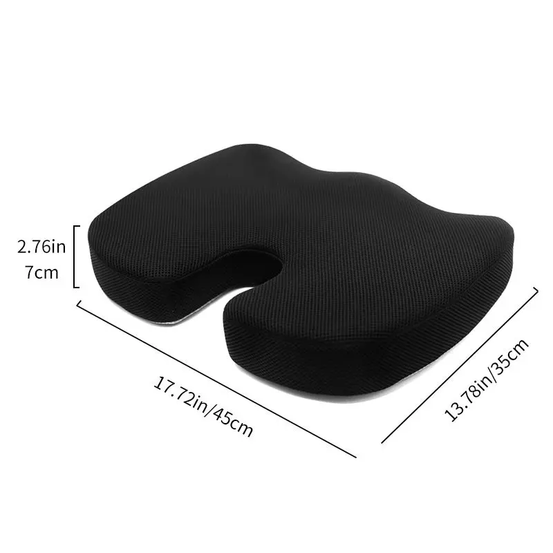 Custom Cooling Car Seat Cushion Outdoor Orthopedic Pressure Relief Memory Foam Gel U-Shape Seat Cushion