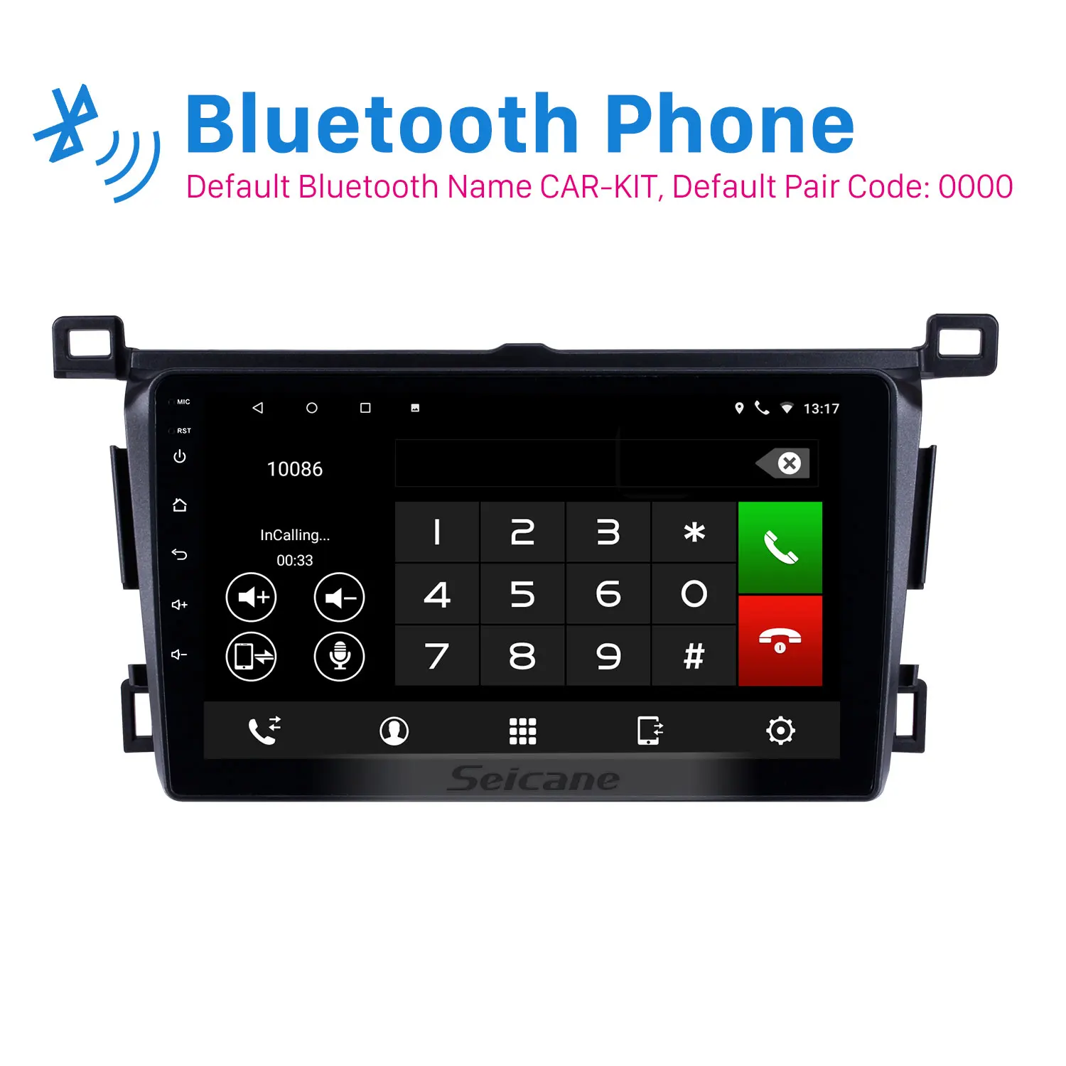 All-in-one 9 inch Touch Screen Android 13.0 Radio for 2013-2018 Toyota RAV4 left hand drivier 3G WiFi Music TV Tuner