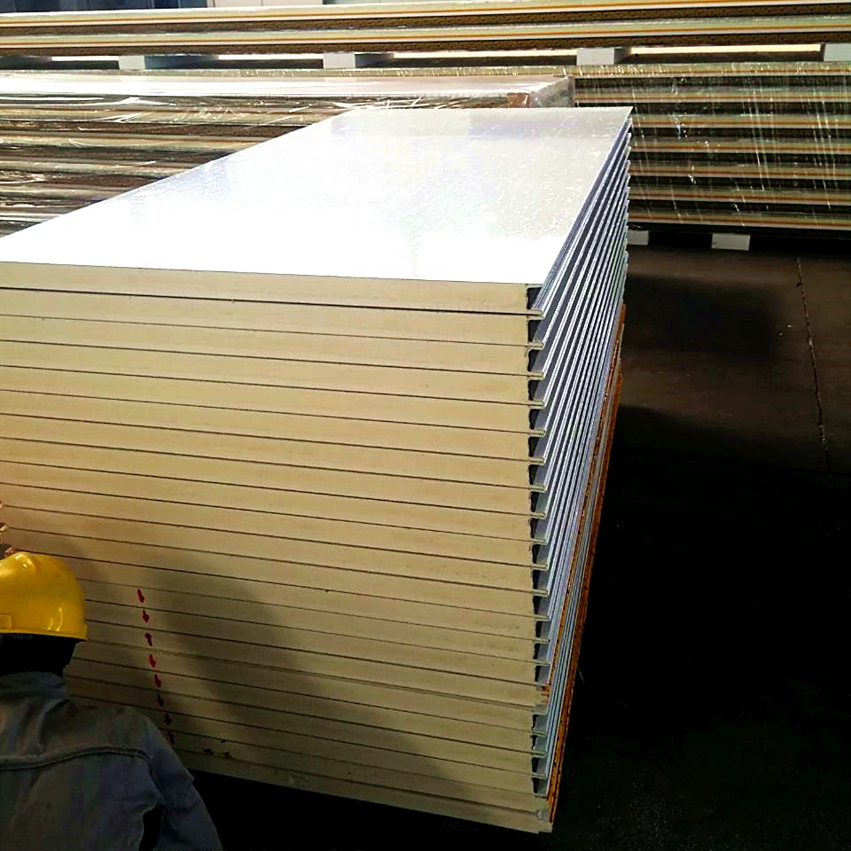 polyurethane fasade insulation PU foam sandwich panel for wall and container house