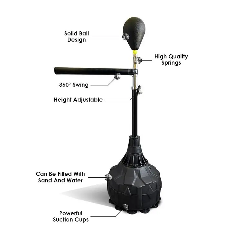 Adult Boxing Sandbag Reaction Target Rotating Vertical Stick Target Home Trainer Sanda Equipment Dodge Flash
