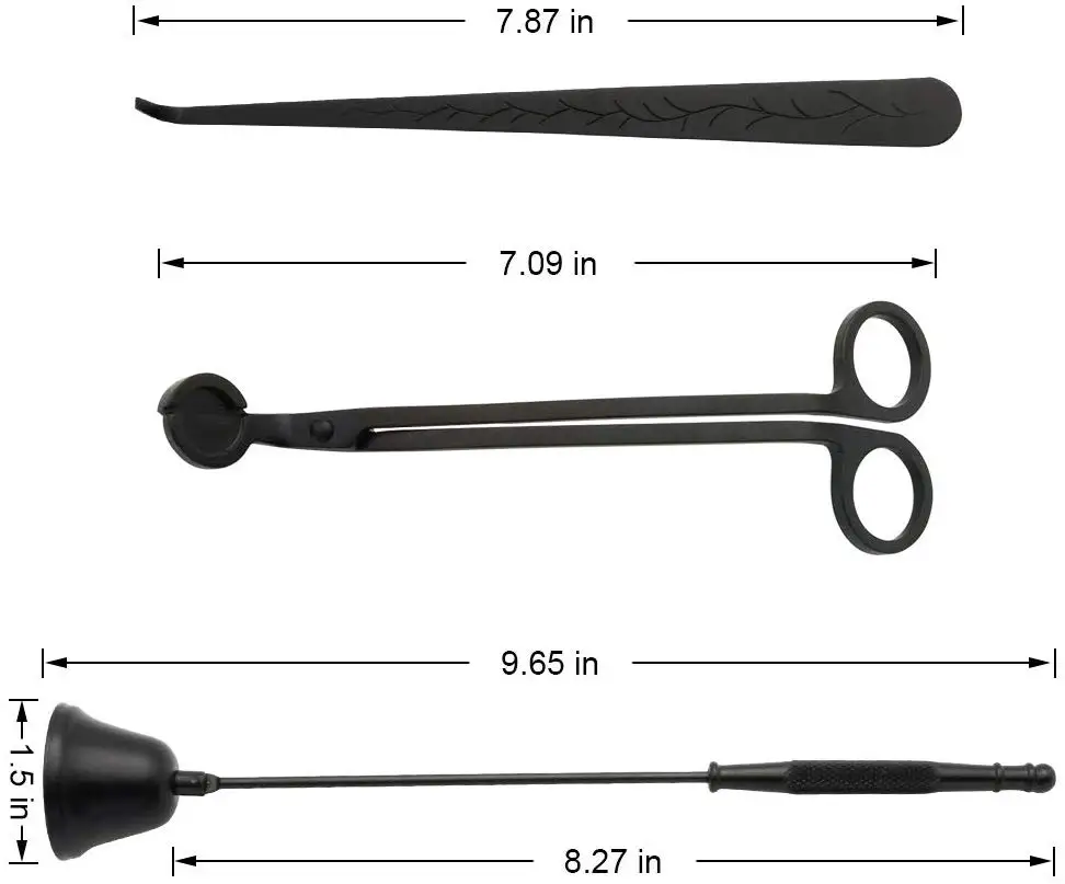 High quality stainless steel candle wick trimmer for Bar restaurant dipper candle snuffer tools