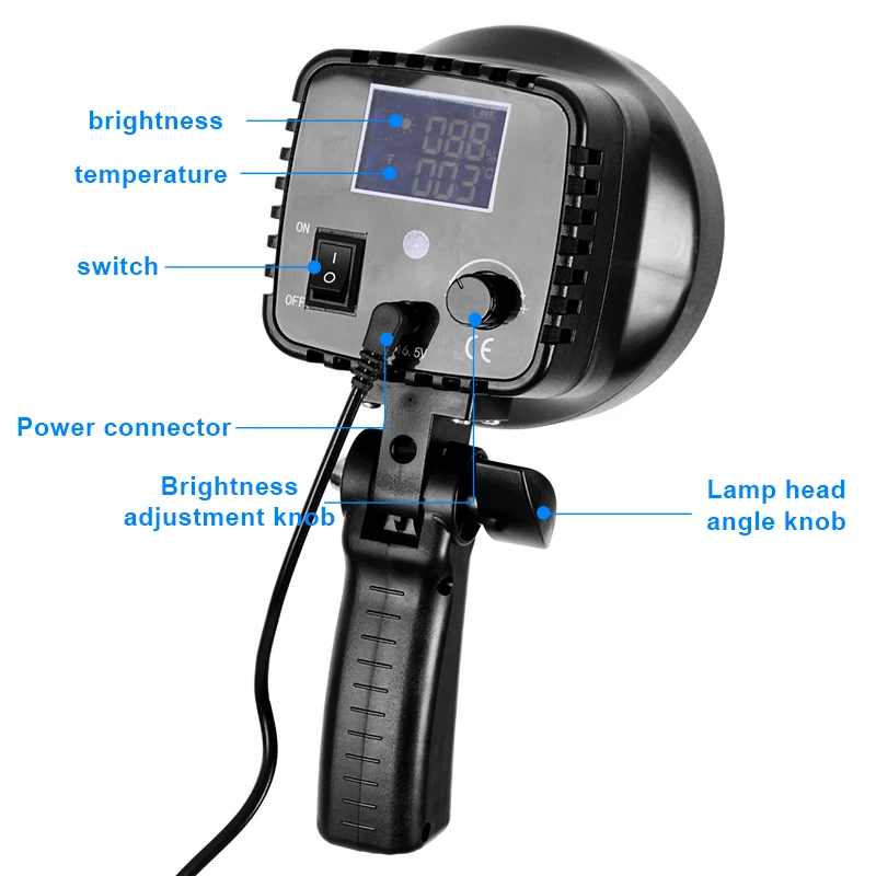 Photography Studio 150W LED Video Light  5600K Daylight  Dimmable fill Light Sun Lamp with 3 Color Filters & Remote control