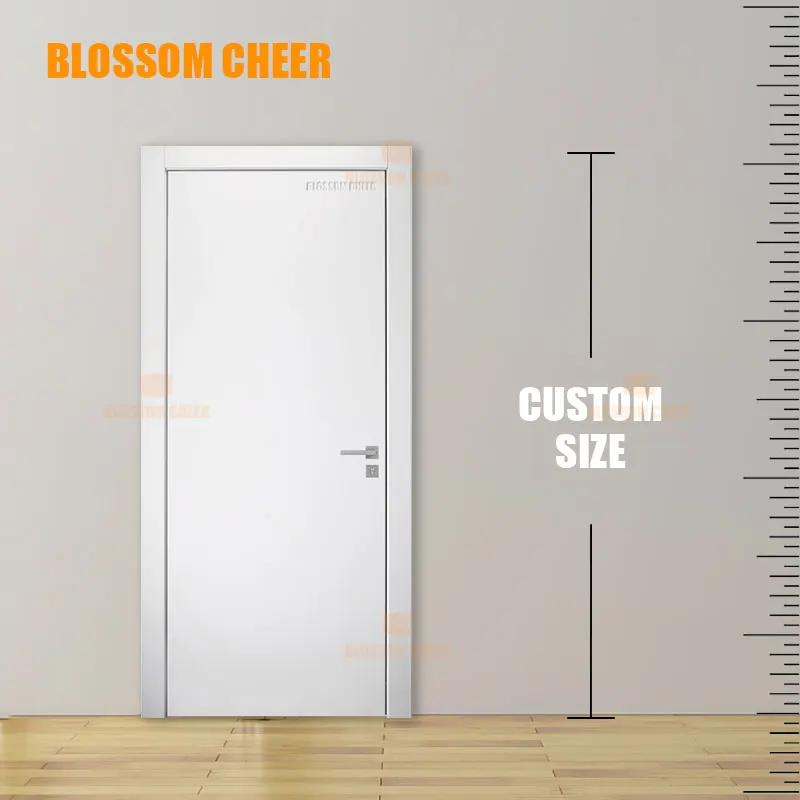 Hot Sale Design Water-Proof Anti-corrsion Mold White Color Interior Washroom Room Bathroom Toilet WPC Door For Houses Internal