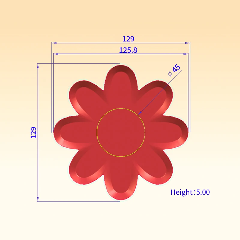 8pcs/bag 7inch party supplies decor disposable Sunflower Shape paper Dessert plates Flower cake dish dinner tableware New Year
