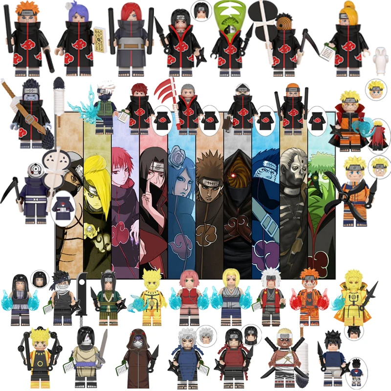 WM Uzumaki Boruto Hatake Kakashi anime action figures mini building blocks kids DIY toys