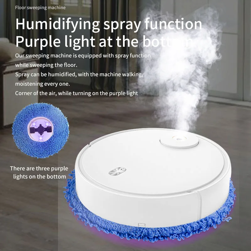 2024 NEW Design UV Mist Floor Robot Vacuum Cleaner Cleaning Machine Manufacture Price Sweeping Robot Vacuum Cleaner