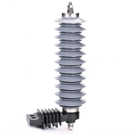 Metal oxide gapless silicone rubber housed distribution type of 10KA 33KV lightning arrester
