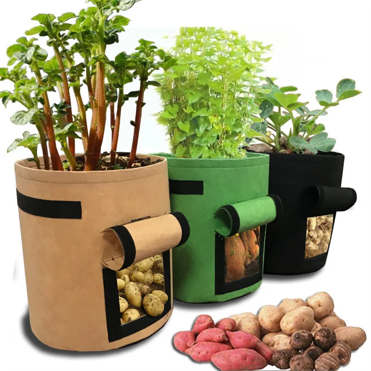 Potato pot plant growth bag Non Woven Smart Potato Grow Bags Window Vegetable Growing Bag