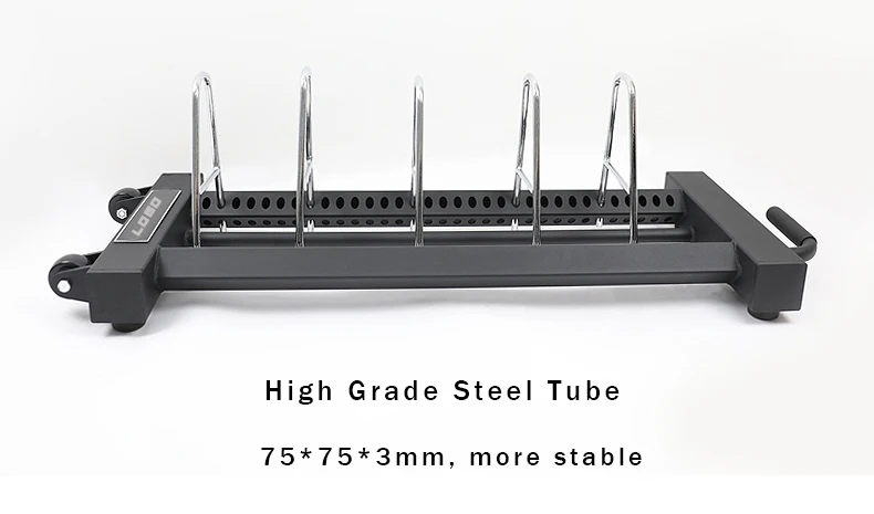 Home Gym Fitness Weightlifting Bumper Plate Holder Steel Horizontal Weight Plate Storage Stacking Rack