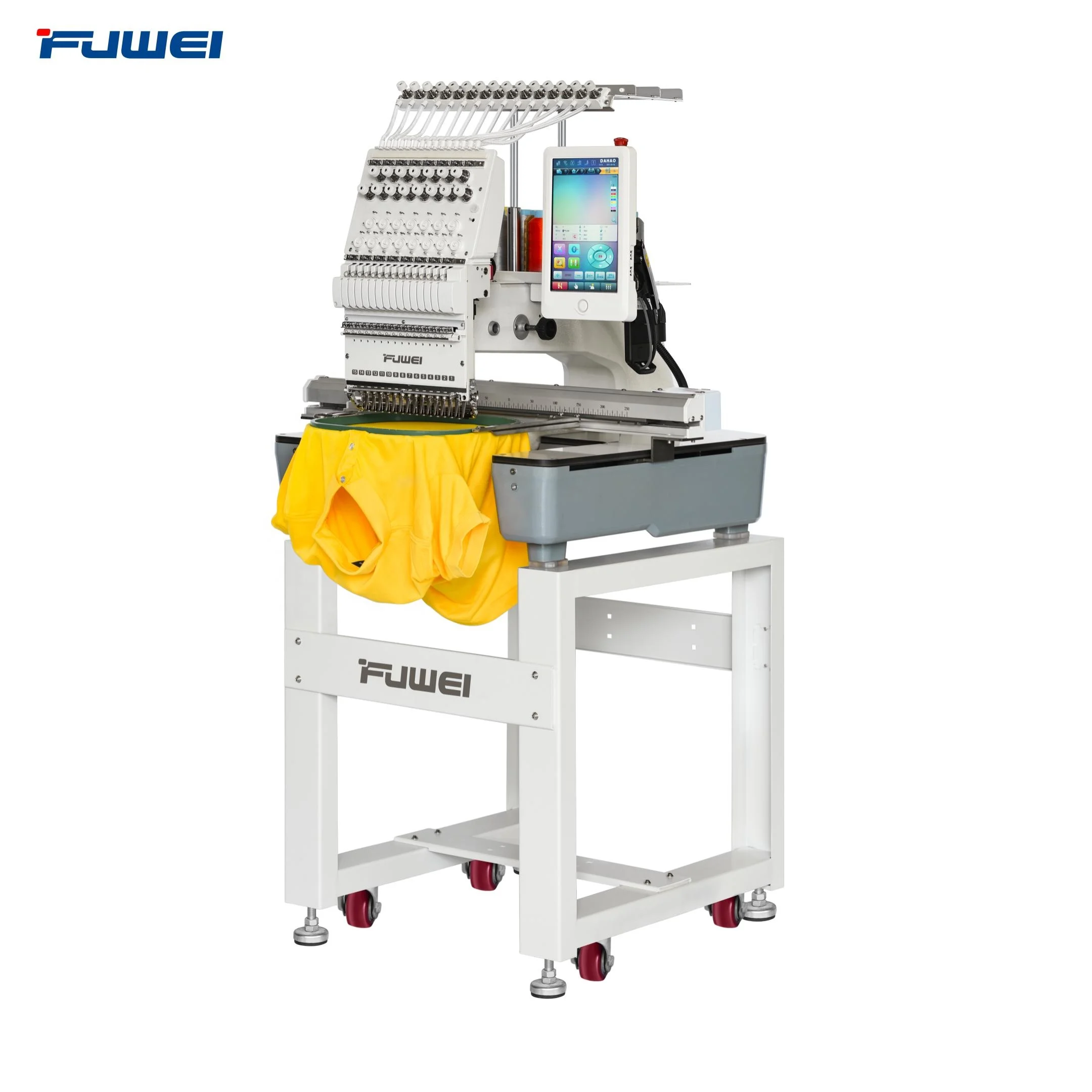 Fuwei Embroidery Machine 12/15 needles embroidery machine 350x500mm industry embroidery machine