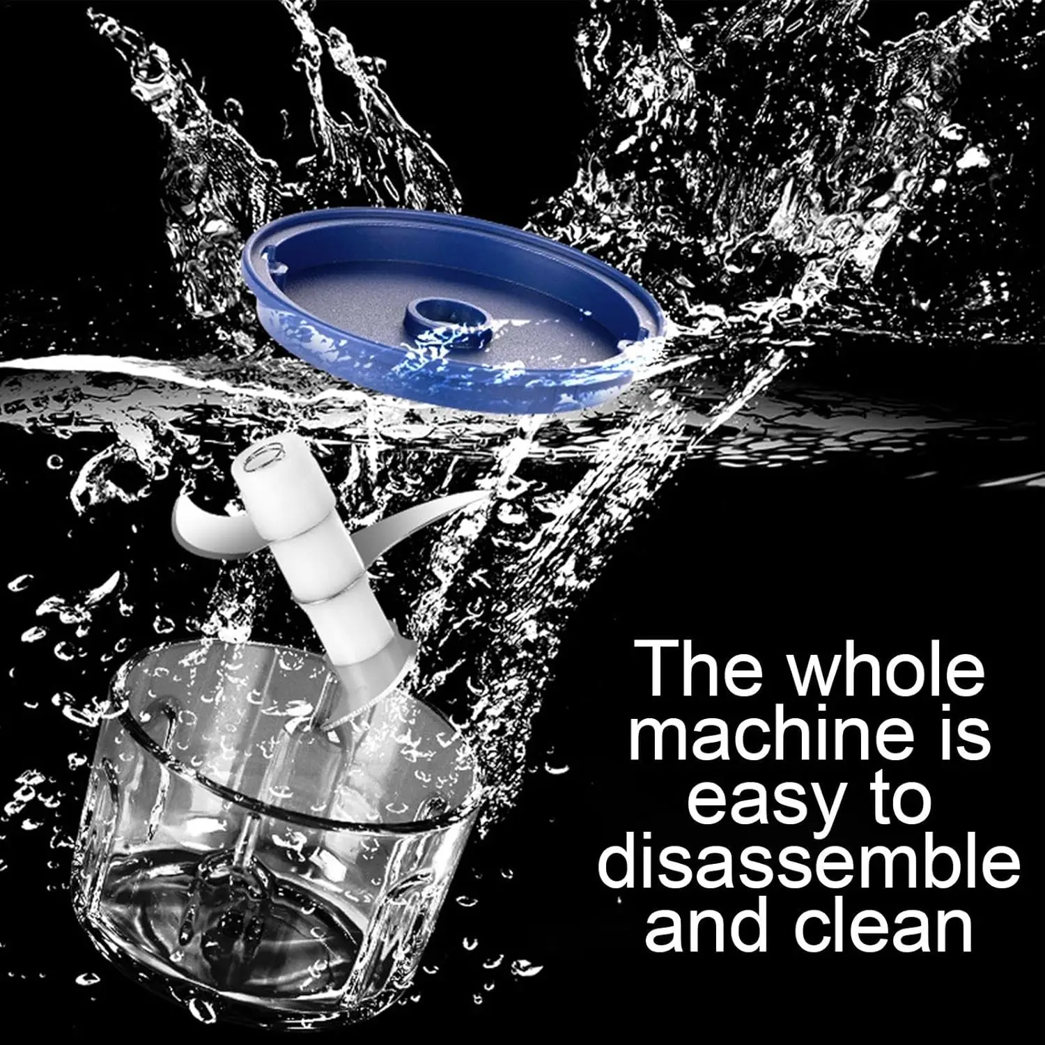 Type C Charging Portable Electric Cordless Mini Garlic Food Chopper 304 Stainless Steel Blade for Garlic Ginger Onion Meat