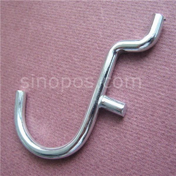 
10pack Steel Secure Curved J-hook For Pegboard, super heavy duty metal J shaped peg hooks look tool display holder grid hanger 