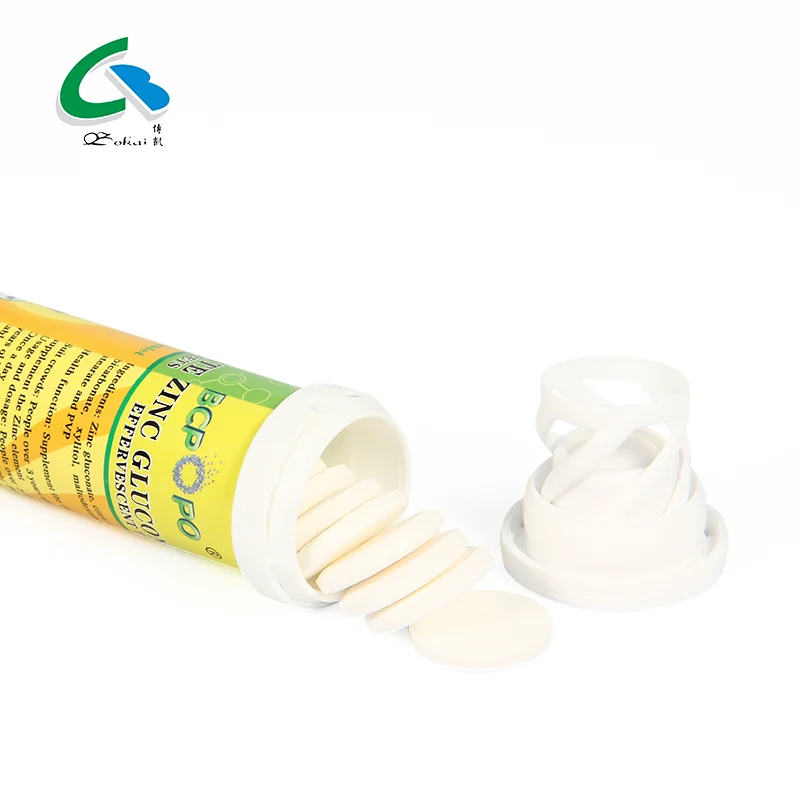 
Zinc Effervescent Tablet Free Sample Mineral Supplement Zinc Zn for Immune System Manufacturer Price 