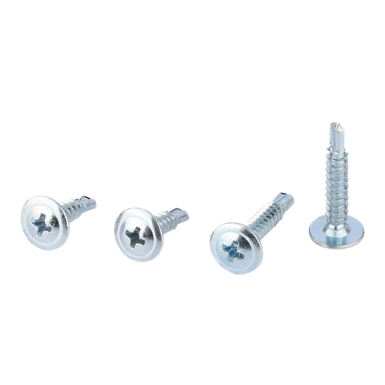 M4.2 M4.8 #8 #10 Zinc Plated Steel Wafer Truss Head Phillips Self Drilling Screw Sheet Metal Tek Screws Driller Roofing Screw