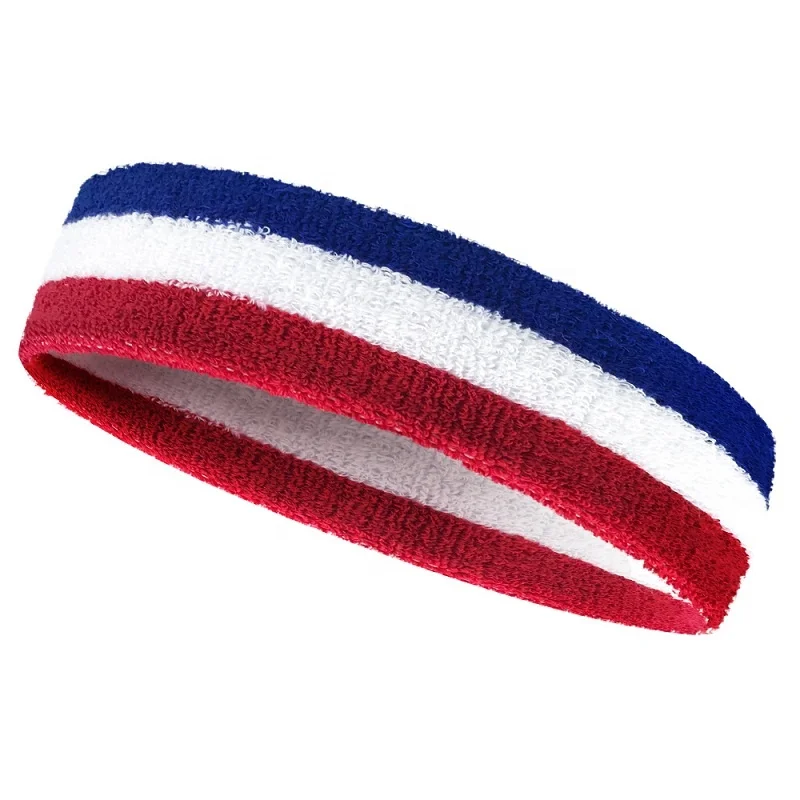 
2021 Fashion Sweat Bands Customize Logo Terry Headband Running Sweatband 