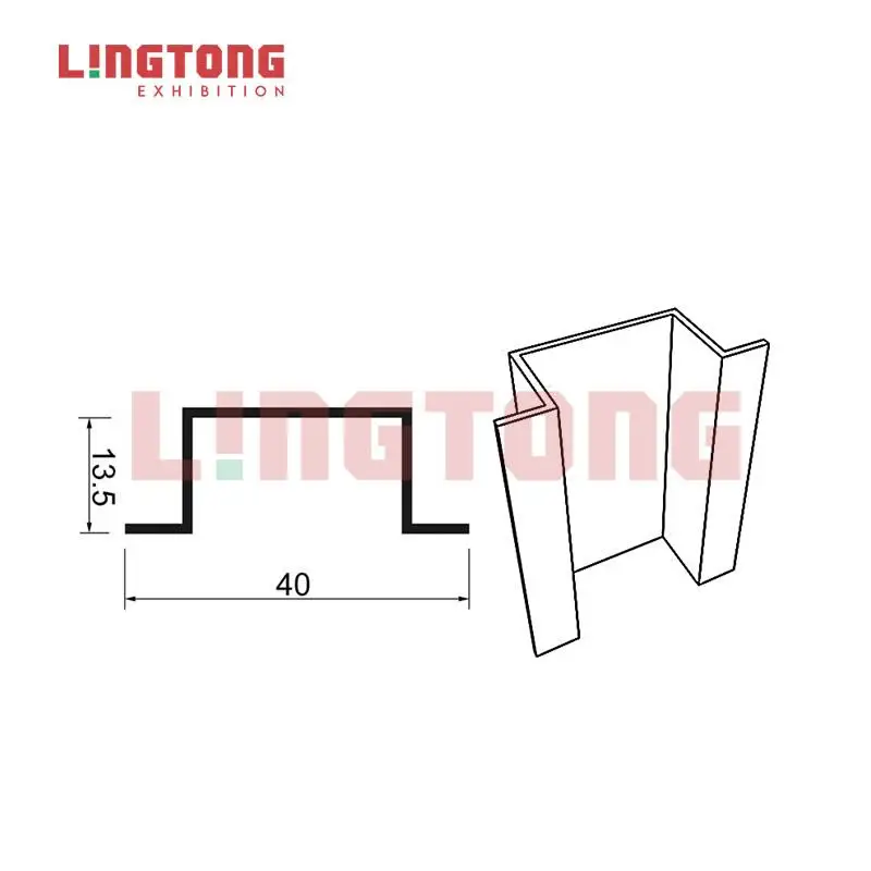 LT-WB261-03 Aluminum Frames Connecting Post  Hot Sale  Movable Partition Wall  For Museum, Art Gallery, Office, Exhibition