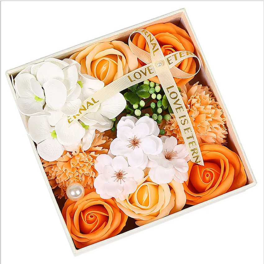 Лидер продаж, романтическая Подарочная коробка, искусственная Роза, цветок мыла для свадебного украшения