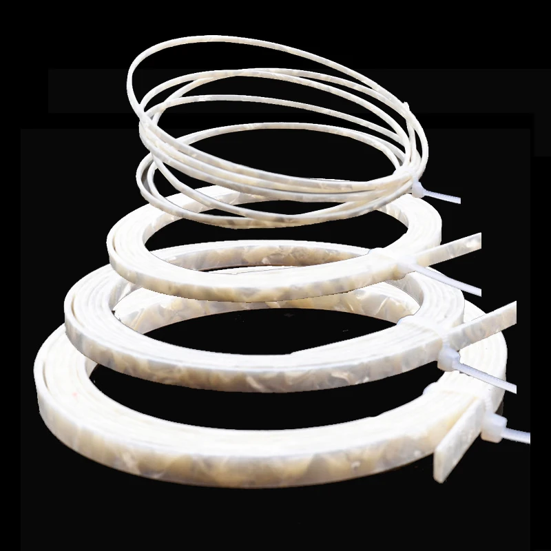 Colorful Celluloid 6/5/4/2 mm Width Guitar Binding Purfling 5 Feet Length White Pearl